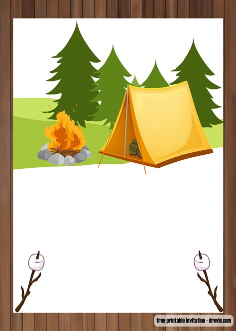 Free Printable Camping Invite
