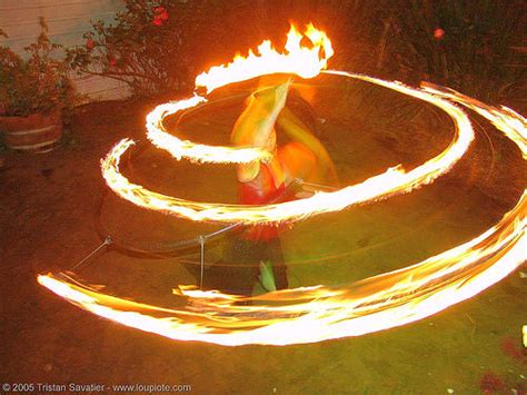 Fire Spiral Fire Performer Spinning Fire San Francisco