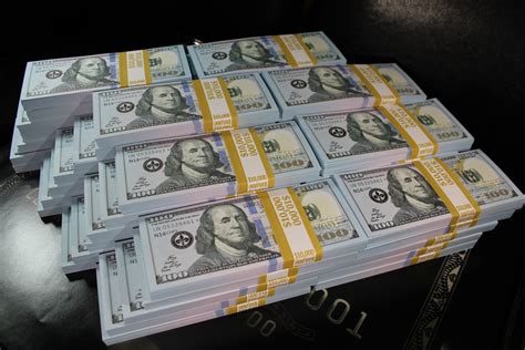 Full Print Realistic Prop Money New Fake 100 Dollar Bills Real Cash Replica 10k Replicas