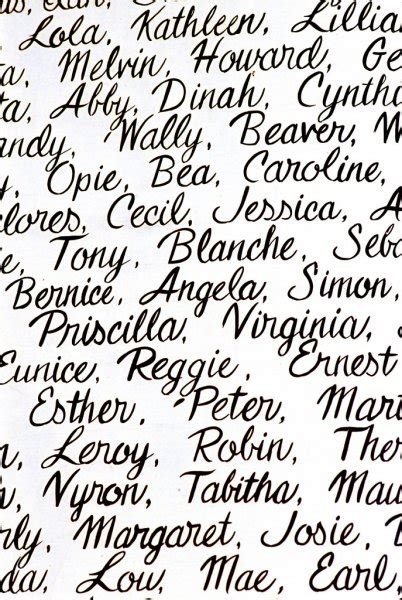 Nombres De Letra Cursiva — Foto De Stock © Artphaneuf 14831943