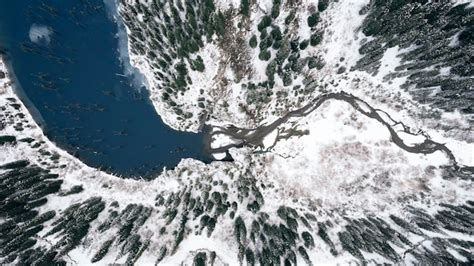 Premium Photo Kaindy Mountain Lake In Winter Drone View Of Freezing