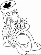Dedede Kirby Masked Coloringpages101 sketch template
