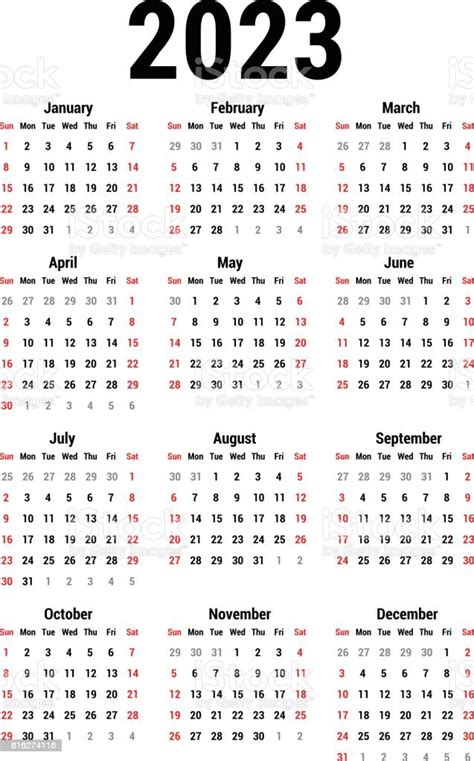 Calendar For 2023 Stock Illustration Download Image Now Istock