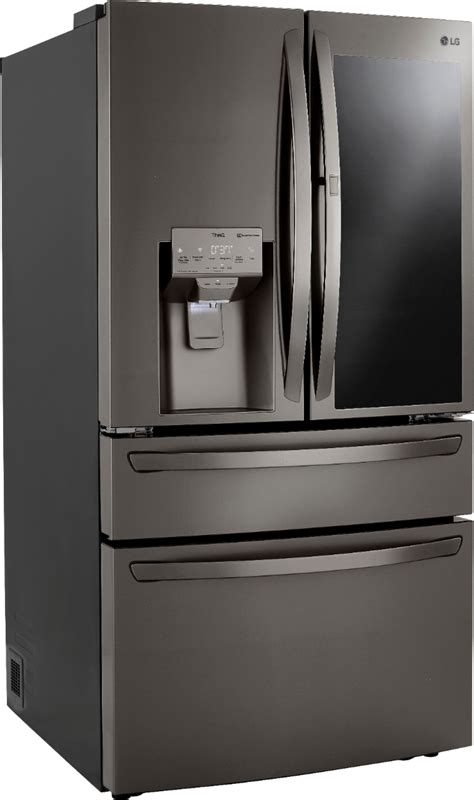 lg 22 5 cu ft 4 door french door counter depth refrigerator with instaview door in door and