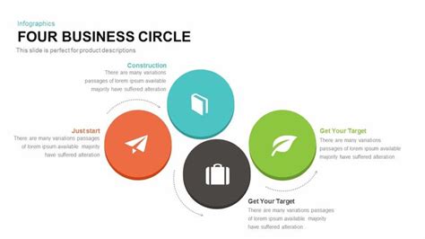 4 Business Circle Template For Powerpoint And Keynote 4 Business Circle