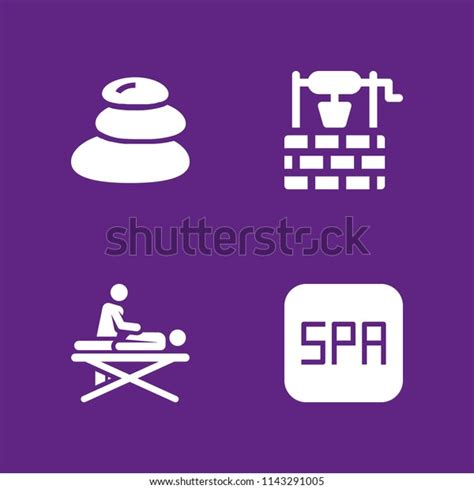 Massage Icon Set Well Spa Massage Stock Vector Royalty Free 1143291005 Shutterstock