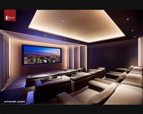 Exquisite New Media Room Featuring Cineak Strato Seats Modern Home