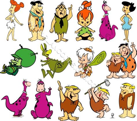 Blanco Designs Flintstones Classic Cartoon Characters Vintage Cartoon