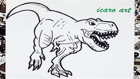 Como Dibujar Al Tiranosaurio Rex How To Draw Tyrannosaurus Rex Youtube