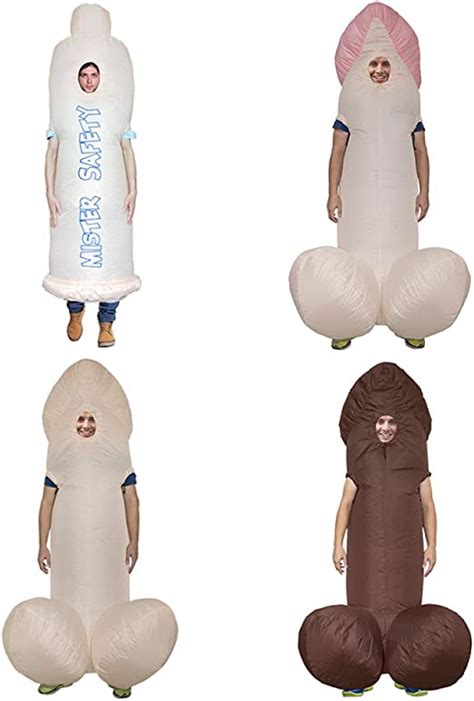 Adult Giant Inflatable Penis Costume Fancy Dress Blow Up Costume