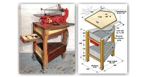 This jigsaw powered tool is used for woodworking projects and light metal cutting. DIY Scroll Saw Stand • WoodArchivist