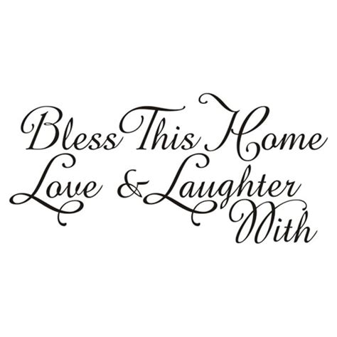 Bless This Home With Love And Laughter Wall Decor Removable Wall Stickers