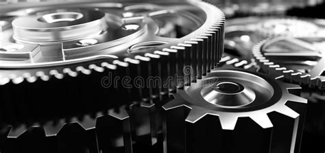 Mecanismo Engranajes Y Engranajes En El Trabajo Maquinaria Industrial
