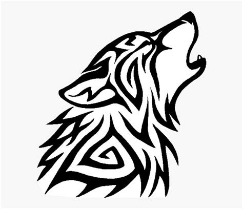 Tribal Wolf Png Tribal Wolf Head Howling Transparent Png