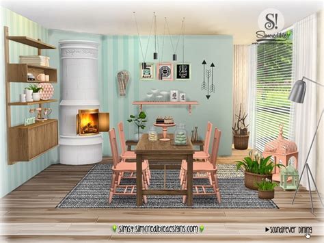 Scandifever Dining Room By Simcredible At Tsr Sims 4 Updates
