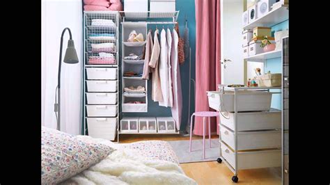 A lot of clothes are hung and laid on shelves too. Bedroom Organization Ideas | Small Bedroom Organization ...
