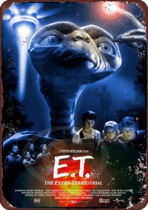 Et The Extra Terrestrial Movie Classic Wall Poster Vintage Retro Tin