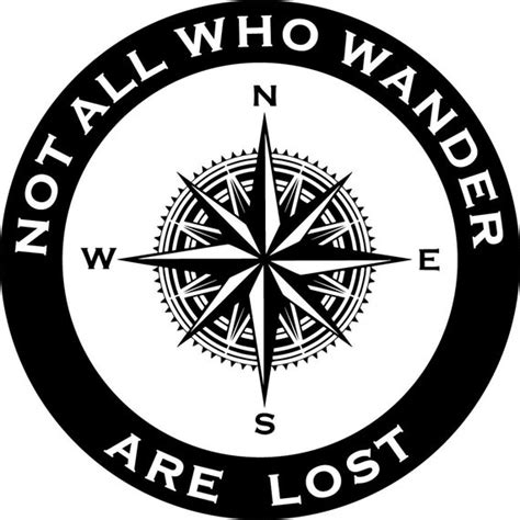 Not All Who Wander Are Lost Nautical Compass Vector SVG Ai Etsy
