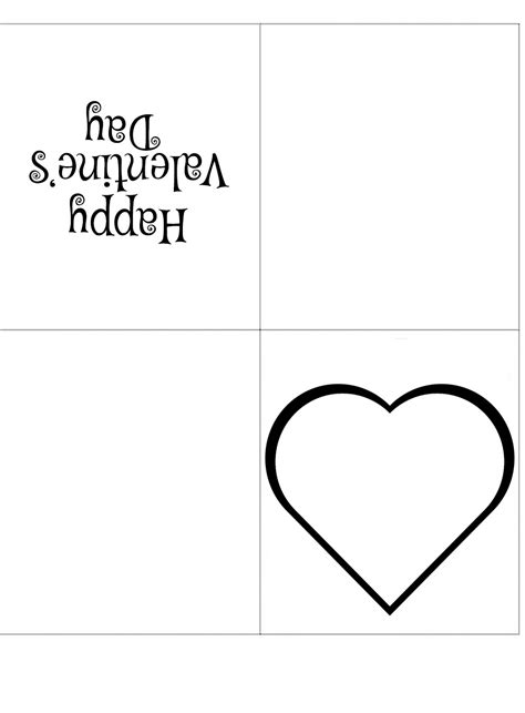 Four Fold Valentines Card Colouring Heart Rooftop Post Printables