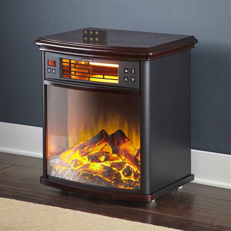 Portable Electric Fireplace Night Stand With Remote 3 D Log And Fire