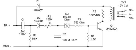 A relay is an electromagnetic switch that is used to turn on and turn off a circuit by a low power signal, or where several circuits must be controlled by one signal. Telephone Ring Control Relay