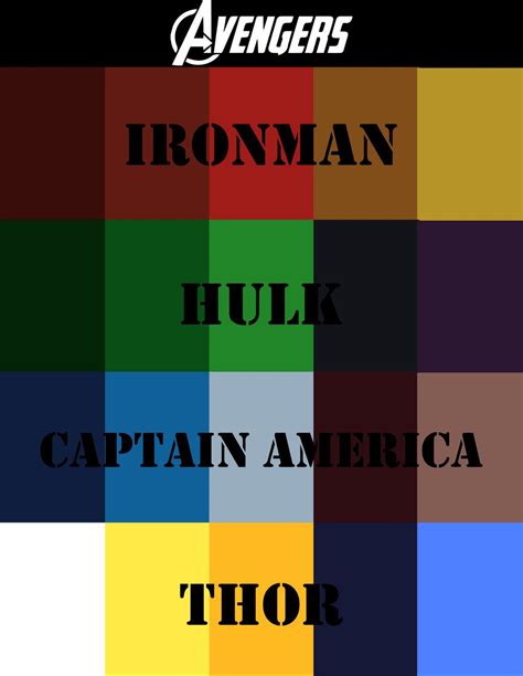 Avengerscolorschemebyondeviantart All