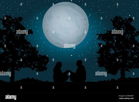 Couple Moonlight High Resolution Stock Photography And Images Alamy