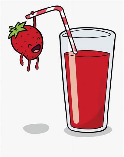 Smoothie Strawberry Clipart Clip Juice Orange Pomegranate