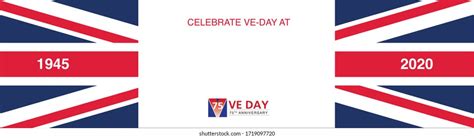 Ve Day Ww2 Anniversary 75th Logo Stock Vector Royalty Free 1719097720