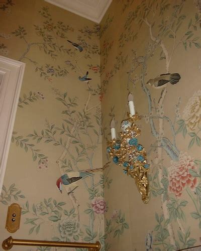 You'll receive email and feed alerts when new items arrive. hand painted wallpaper :: chinoiserie wallpaper :: silk ...