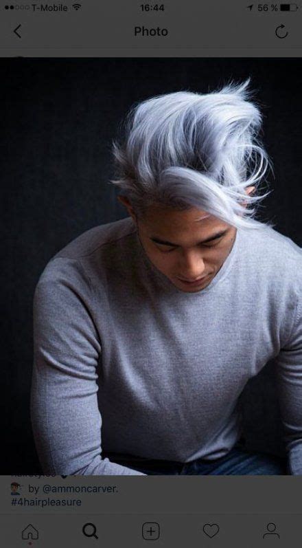 Hey everyone, this video shows the whole process of how you can get grey/ silver ash highlights on black hair. New hair silver boy grey ideas #hair in 2020 | Grey hair men, Men hair color, Mens hair colour