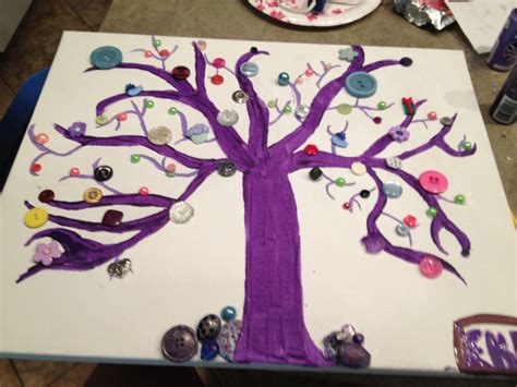My Finished Button Tree Diy Crafts Button Tree Art Projects Diy