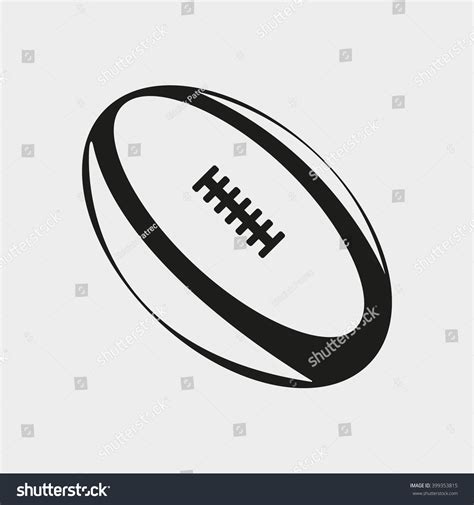 Vector Illustration Black White Rugby Ball Stock Vector Royalty Free