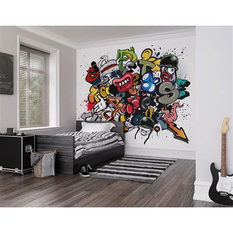 Brewster 118 In X 98 In Spray Paint Wall Mural Wals0174 The Home
