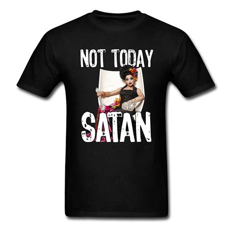 Men Shirt Not Today Satan Tshirt Famous Sayings Design T Shirts Men