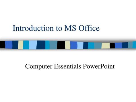 Ppt Introduction To Ms Office Powerpoint Presentation Free Download