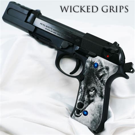 Custom Beretta 92fs Pistol Grips Wolf Wicked Grips Custom Handgun