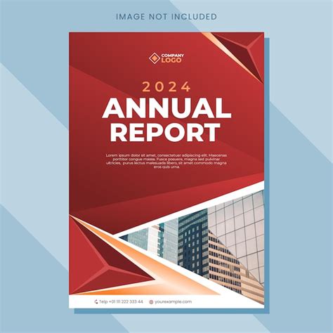 Premium Vector Annual Report Cover Template Design