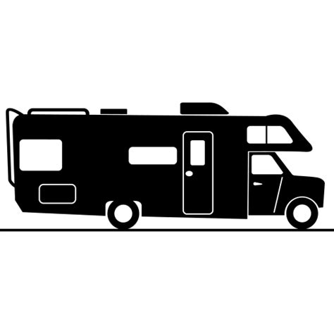 Camper Van Silhouette Icon Png Transparent Background Free Download