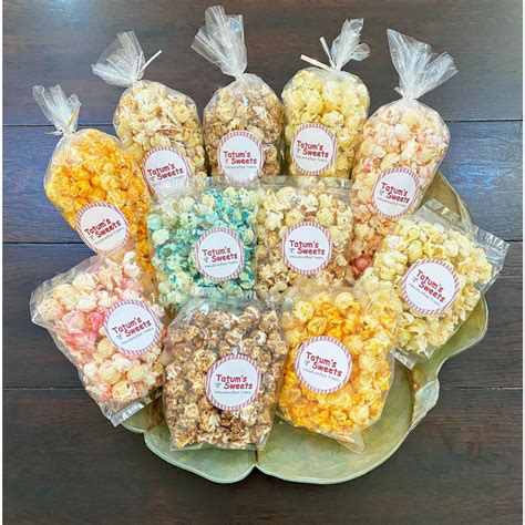 Gourmet Popcorn Party Favors 6 Popcorn Cones Etsy