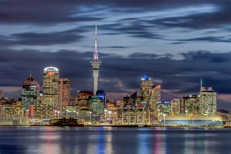Auckland City Skyline At Dusk An Hdr Of The Auckland City Flickr