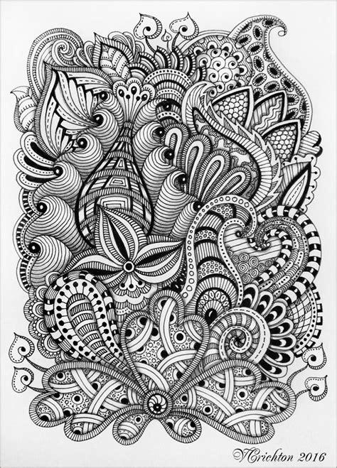 Zentangle Art Gelpen Viktoriya Crichton Zentangle Artwork Abstract