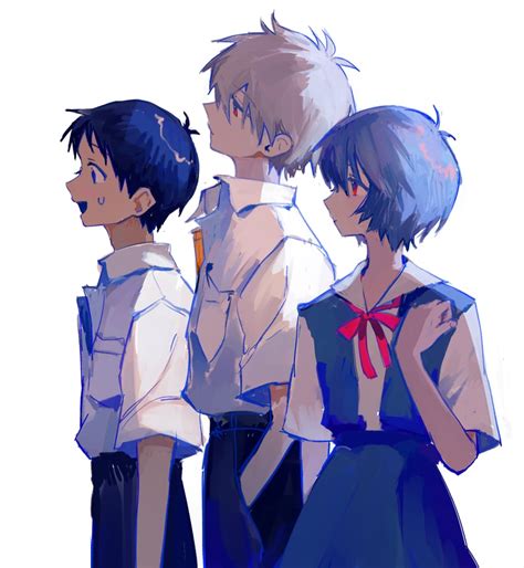 Ayanami Rei Ikari Shinji And Nagisa Kaworu Neon Genesis Evangelion