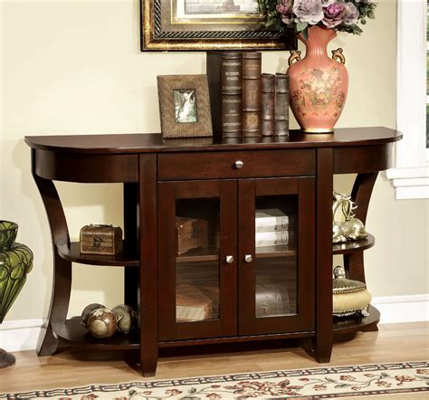 Furniture Of America Haley Transitional Console Table Dark Cherry