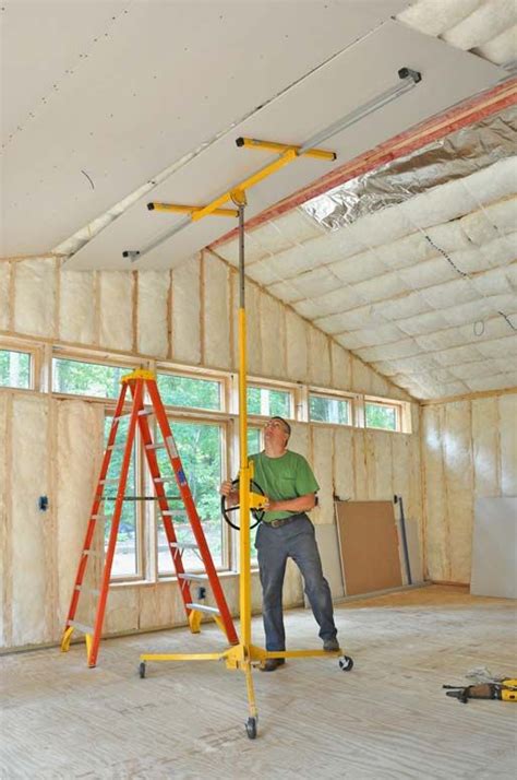 Special Drywall Lifts Make Raising And Supporting Ceiling Panels A Much