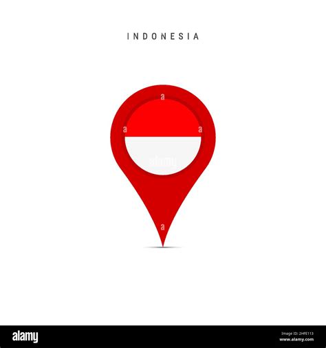 Teardrop Map Marker With Flag Of Indonesia Indonesian Flag Inserted In