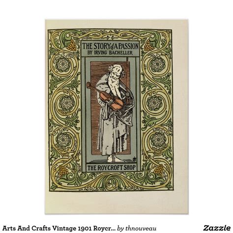 Arts And Crafts Vintage 1901 Roycroft Poster Zazzle Book Cover