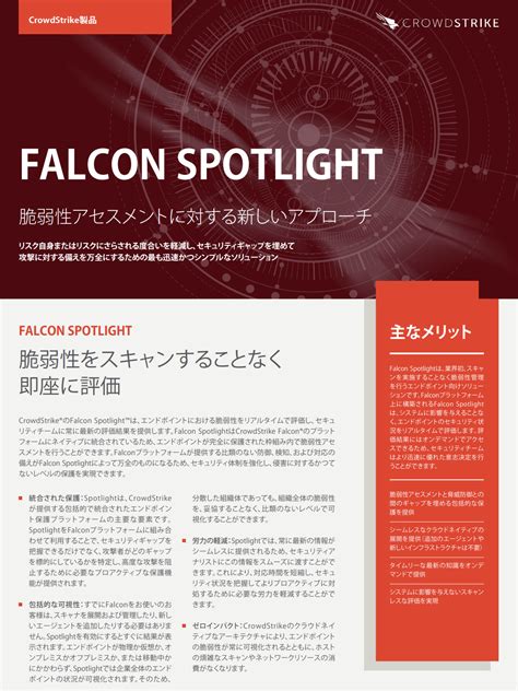 Falcon Spotlight データシート Crowdstrike