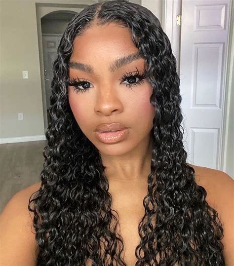 Water Wave Inches Lace Front Wigs Human Hair With Pre Plucked Hairline Density Brazilian