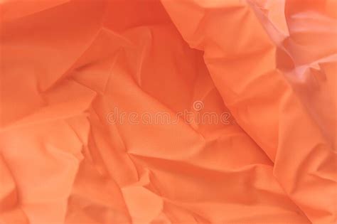 Macro Photographytexture Abstract Of Bright Orange Fabric Stock Photo